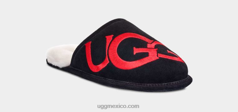 negro 00NF1619 UGG hombres logotipo de desgaste