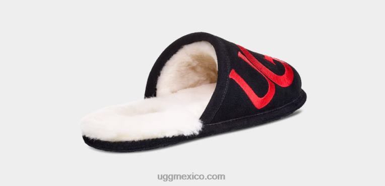 negro 00NF1619 UGG hombres logotipo de desgaste