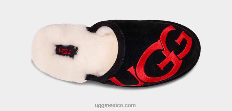 negro 00NF1619 UGG hombres logotipo de desgaste