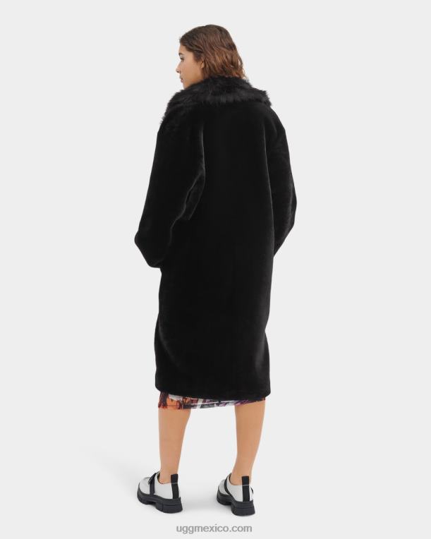 negro 00NF163 UGG mujer abrigo de piel de oveja audree