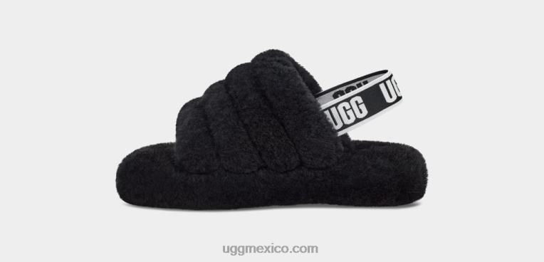 negro 00NF1739 UGG niños pelusa sí diapositiva