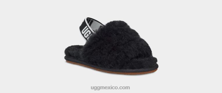 negro 00NF1977 UGG niños pequeños pelusa sí diapositiva