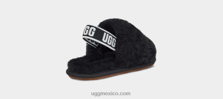 negro 00NF1977 UGG niños pequeños pelusa sí diapositiva