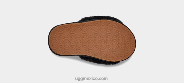 negro 00NF1977 UGG niños pequeños pelusa sí diapositiva