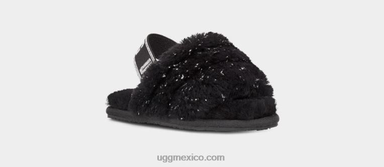 negro 00NF1995 UGG niños pequeños pelusa sí brillo metálico