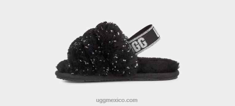 negro 00NF1995 UGG niños pequeños pelusa sí brillo metálico