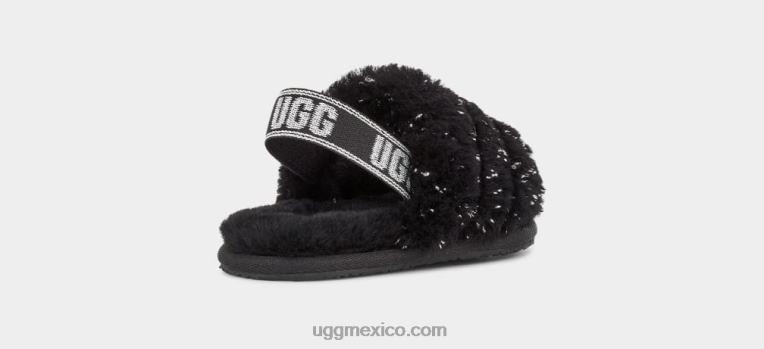 negro 00NF1995 UGG niños pequeños pelusa sí brillo metálico