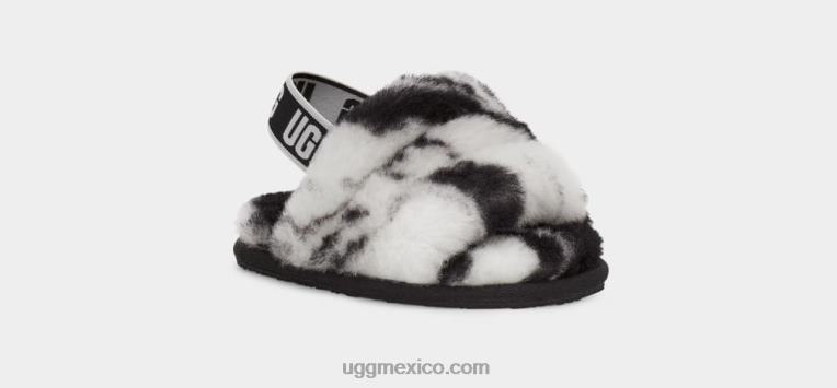 negro 00NF1997 UGG niños pequeños pelusa sí tobogán de mármol