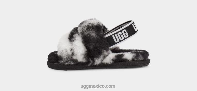 negro 00NF1997 UGG niños pequeños pelusa sí tobogán de mármol