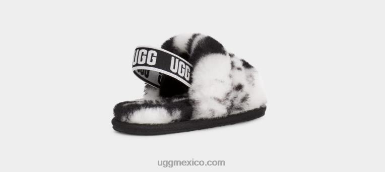 negro 00NF1997 UGG niños pequeños pelusa sí tobogán de mármol