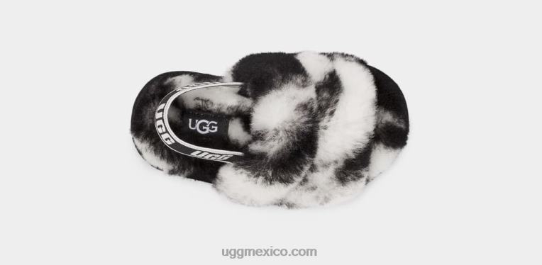 negro 00NF1997 UGG niños pequeños pelusa sí tobogán de mármol