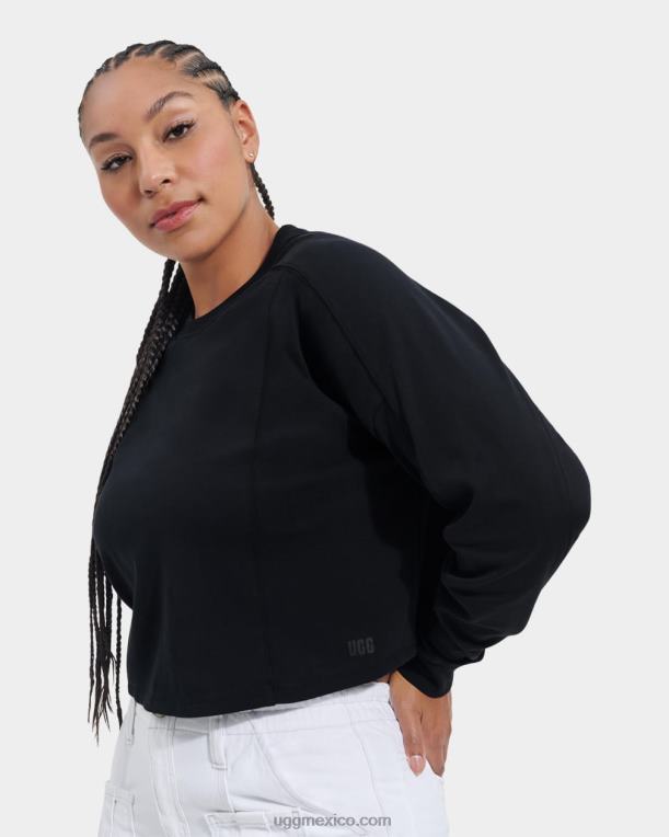 negro 00NF2174 UGG mujer top corto de manga larga delylah