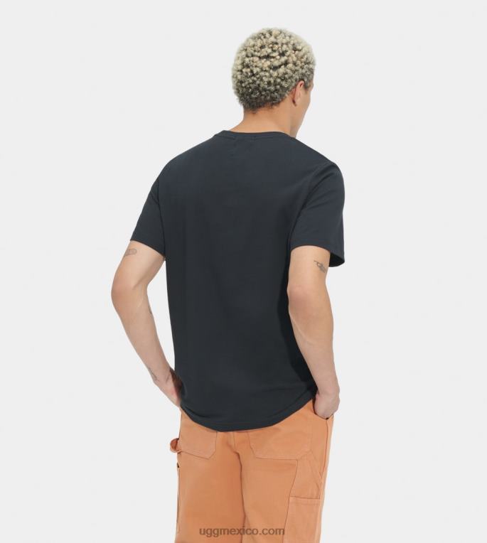 negro 00NF2289 UGG todos los géneros camiseta extragrande con logo chopd