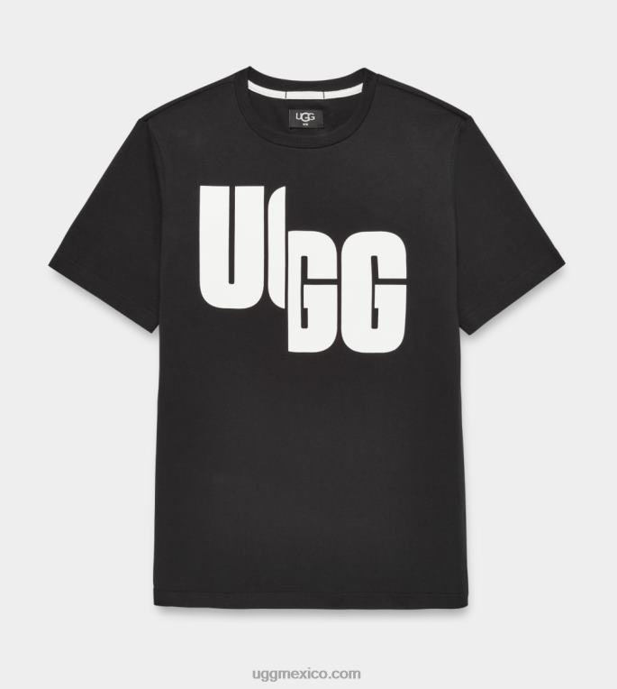 negro 00NF2289 UGG todos los géneros camiseta extragrande con logo chopd