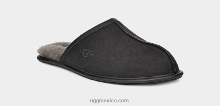 negro 00NF2299 UGG hombres cuero desgastado
