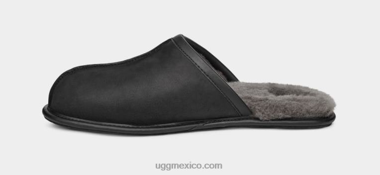 negro 00NF2299 UGG hombres cuero desgastado