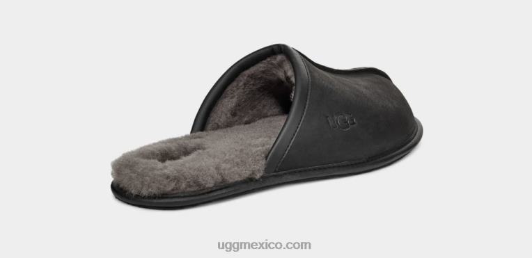 negro 00NF2299 UGG hombres cuero desgastado