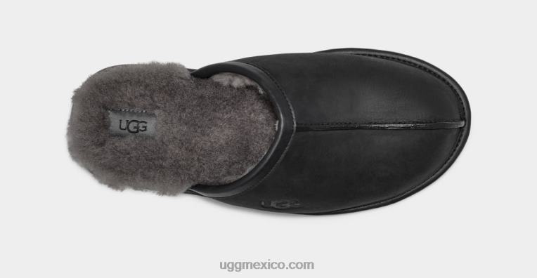 negro 00NF2299 UGG hombres cuero desgastado