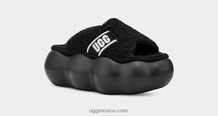 negro 00NF344 UGG mujer diapositiva de nube de azúcar