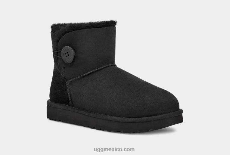 negro 00NF364 UGG mujer bota mini bailey button ii