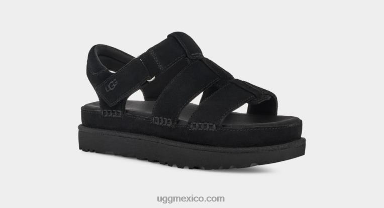 negro 00NF456 UGG mujer correa estrella dorada