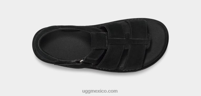 negro 00NF456 UGG mujer correa estrella dorada