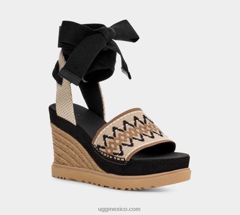 negro 00NF500 UGG mujer envoltura de tobillo de abad