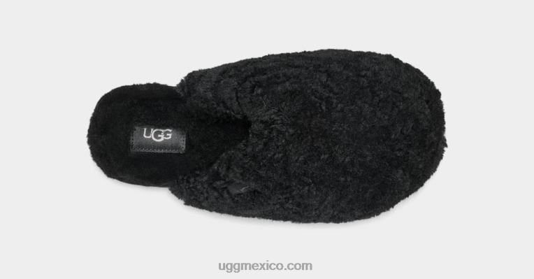 negro 00NF585 UGG mujer tobogán maxi rizado