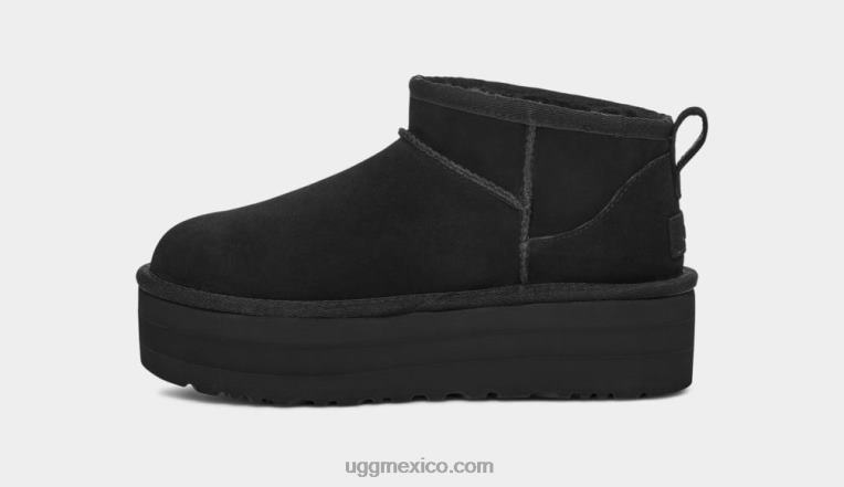negro 00NF589 UGG mujer ultra mini plataforma clásica