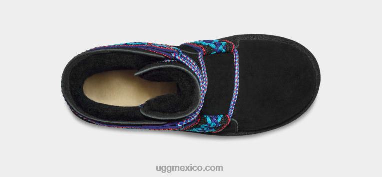 negro 00NF654 UGG mujer plataforma trenzada clásica mini ii
