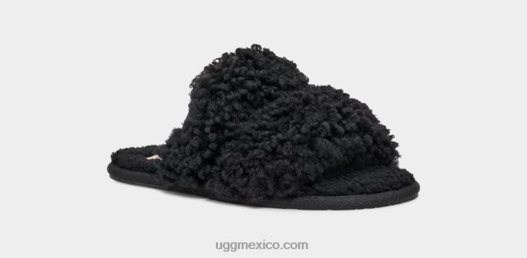 negro 00NF680 UGG mujer maxi scuffetta rizado
