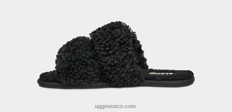 negro 00NF680 UGG mujer maxi scuffetta rizado