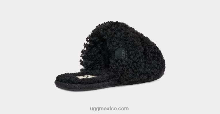 negro 00NF680 UGG mujer maxi scuffetta rizado