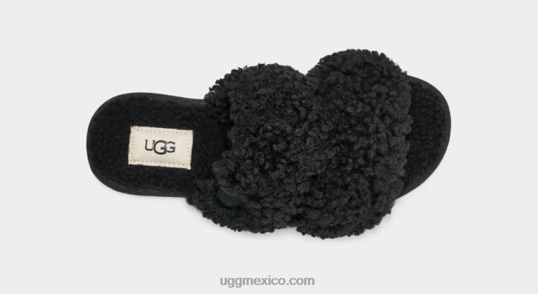negro 00NF680 UGG mujer maxi scuffetta rizado