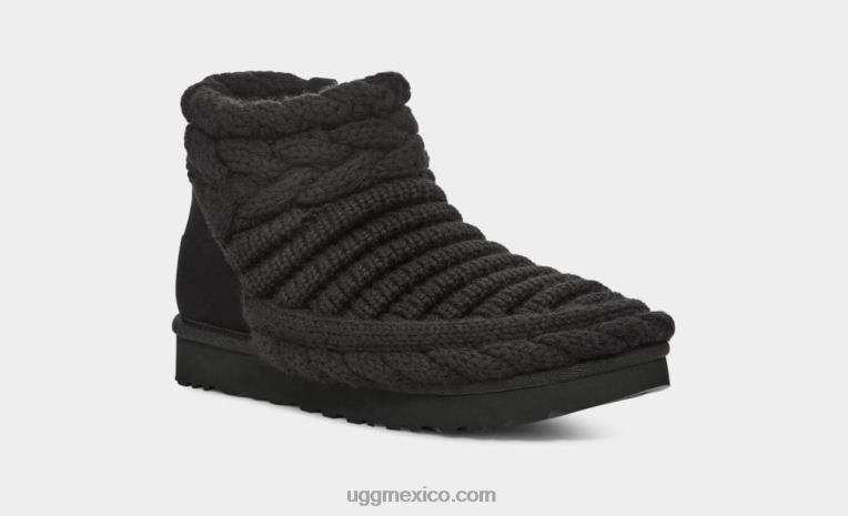 negro 00NF702 UGG mujer punto mini grueso clásico