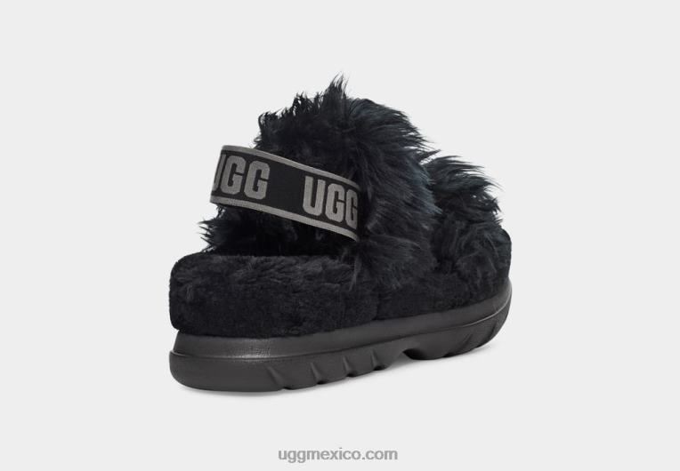 negro 00NF740 UGG mujer sandalia de azúcar de pelusa