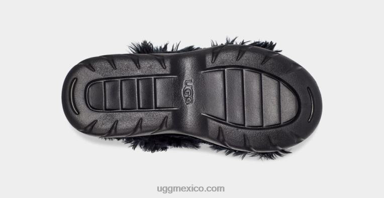 negro 00NF740 UGG mujer sandalia de azúcar de pelusa