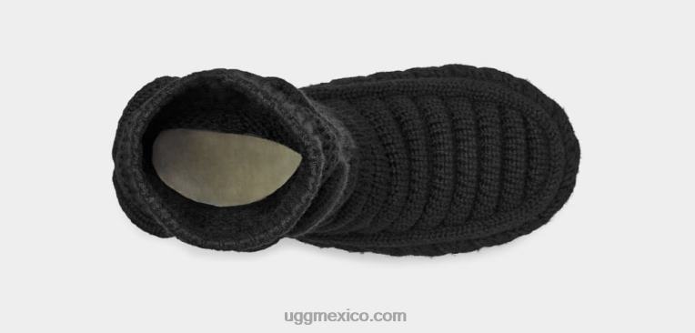 negro 00NF759 UGG mujer bota clásica alta de punto grueso