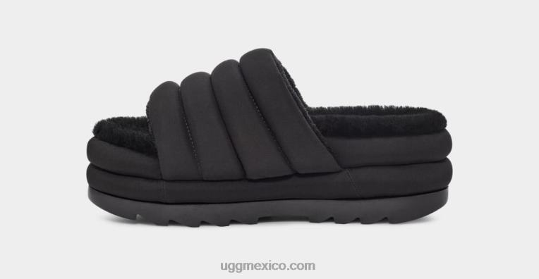 negro 00NF761 UGG mujer tobogán maxi
