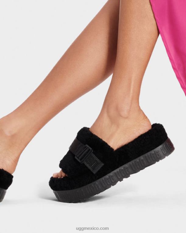 negro 00NF836 UGG mujer fluffita