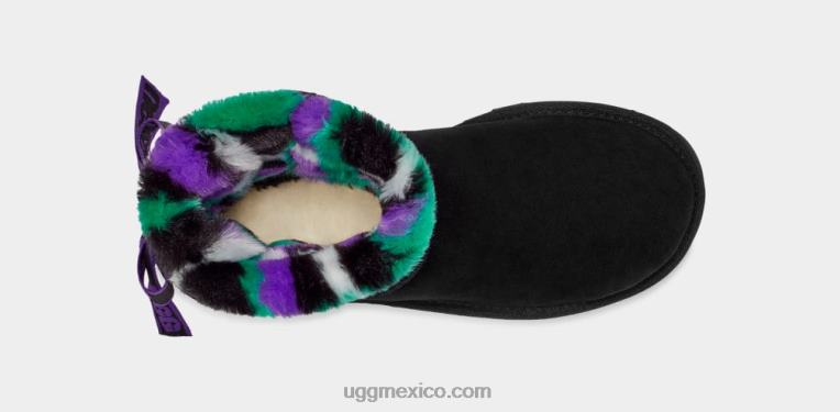 negro 00NF860 UGG mujer mini bailey arco plaid punk