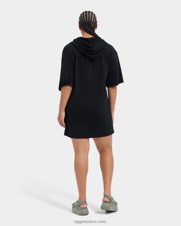 negro 00NF920 UGG mujer vestido estilo camiseta con capucha kassey