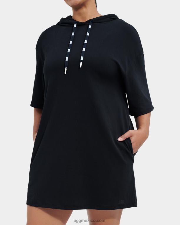 negro 00NF920 UGG mujer vestido estilo camiseta con capucha kassey