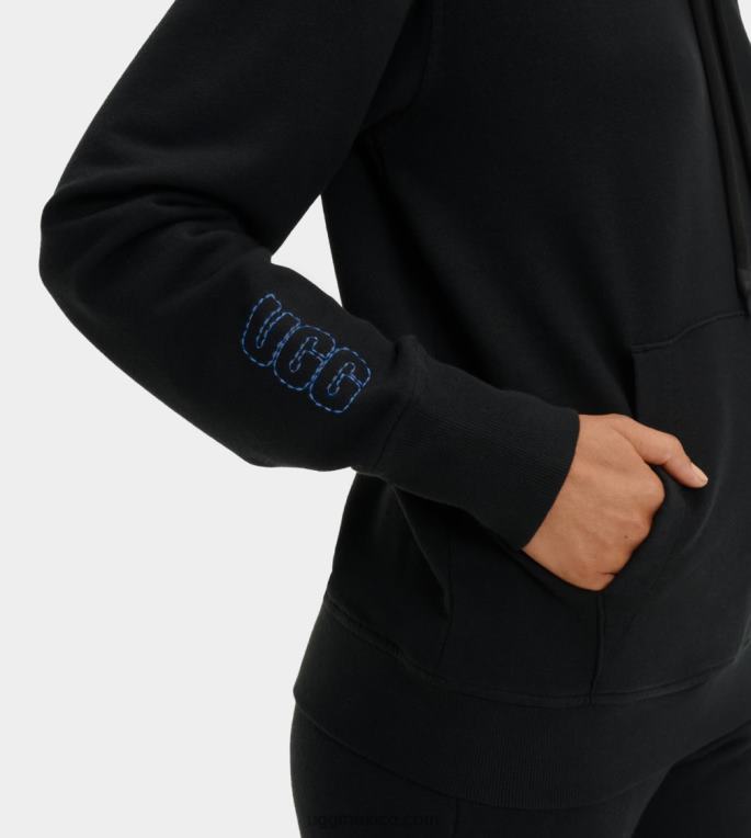 negro 00NF964 UGG mujer sudadera con capucha