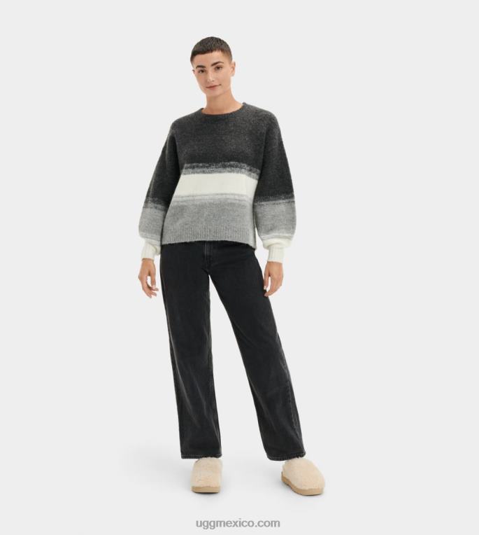 negro multi 00NF2260 UGG mujer suéter alessa con cuello redondo