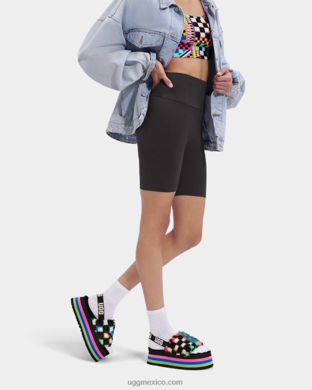 negro multi 00NF58 UGG mujer diapositiva de cheques disco