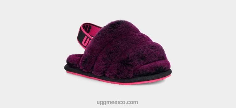 negro/rosa 00NF1996 UGG niños pequeños pelusa sí diapositiva
