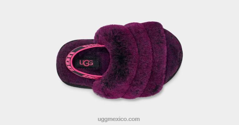 negro/rosa 00NF1996 UGG niños pequeños pelusa sí diapositiva