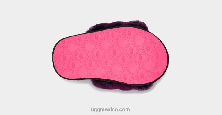 negro/rosa 00NF1996 UGG niños pequeños pelusa sí diapositiva