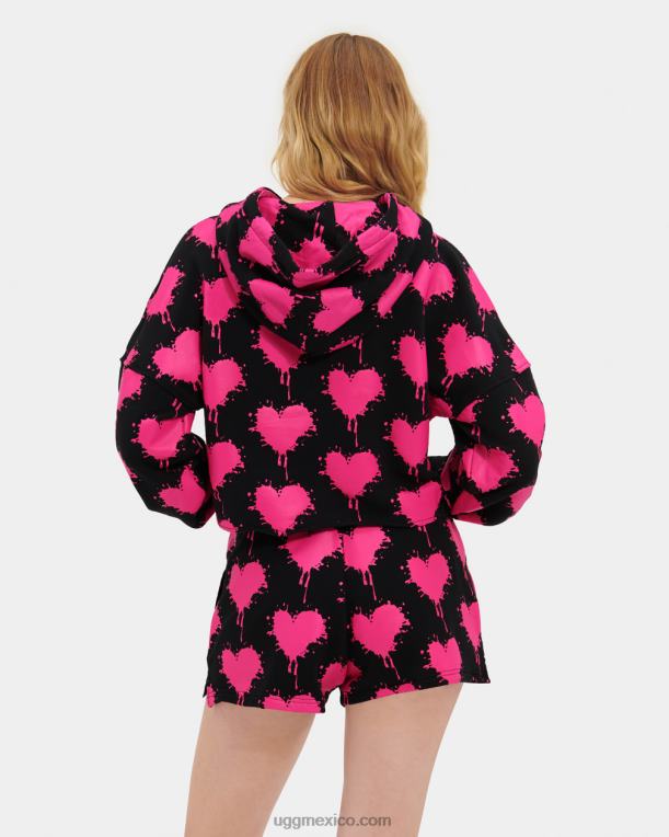 negro/rosa chicloso 00NF191 UGG mujer sudadera corta keira